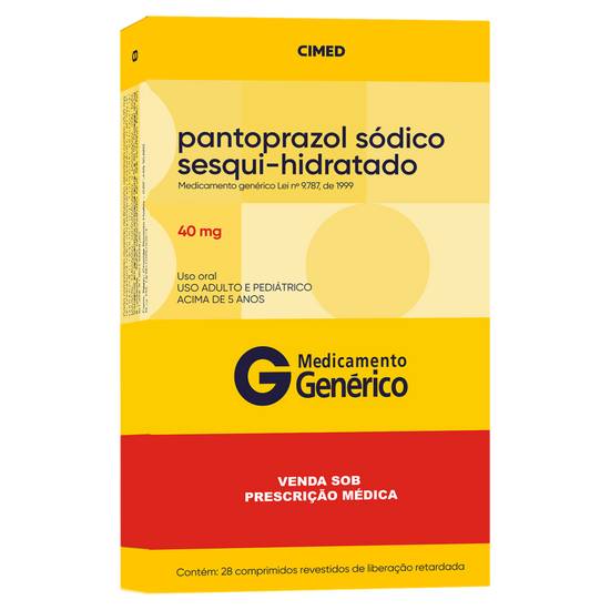 Cimed pantoprazol sódico sesqui-hidratado 40mg (28 comprimidos revestidos)
