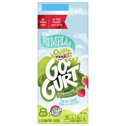 Yoplait Go-Gurt Simply Strawberry Yogurt Tubes (8 ct)