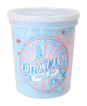 Pink & Blue Swirls Cotton Candy Tub