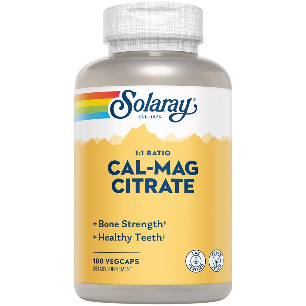 Solaray Calcium Magnesium Citrate Vcaps (180 ct)