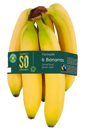 Sainsbury's So Organic Fairtrade Bananas (6 pack)