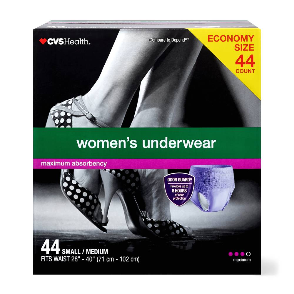 CVS Health Women's Underwear, S/M, 44 CT