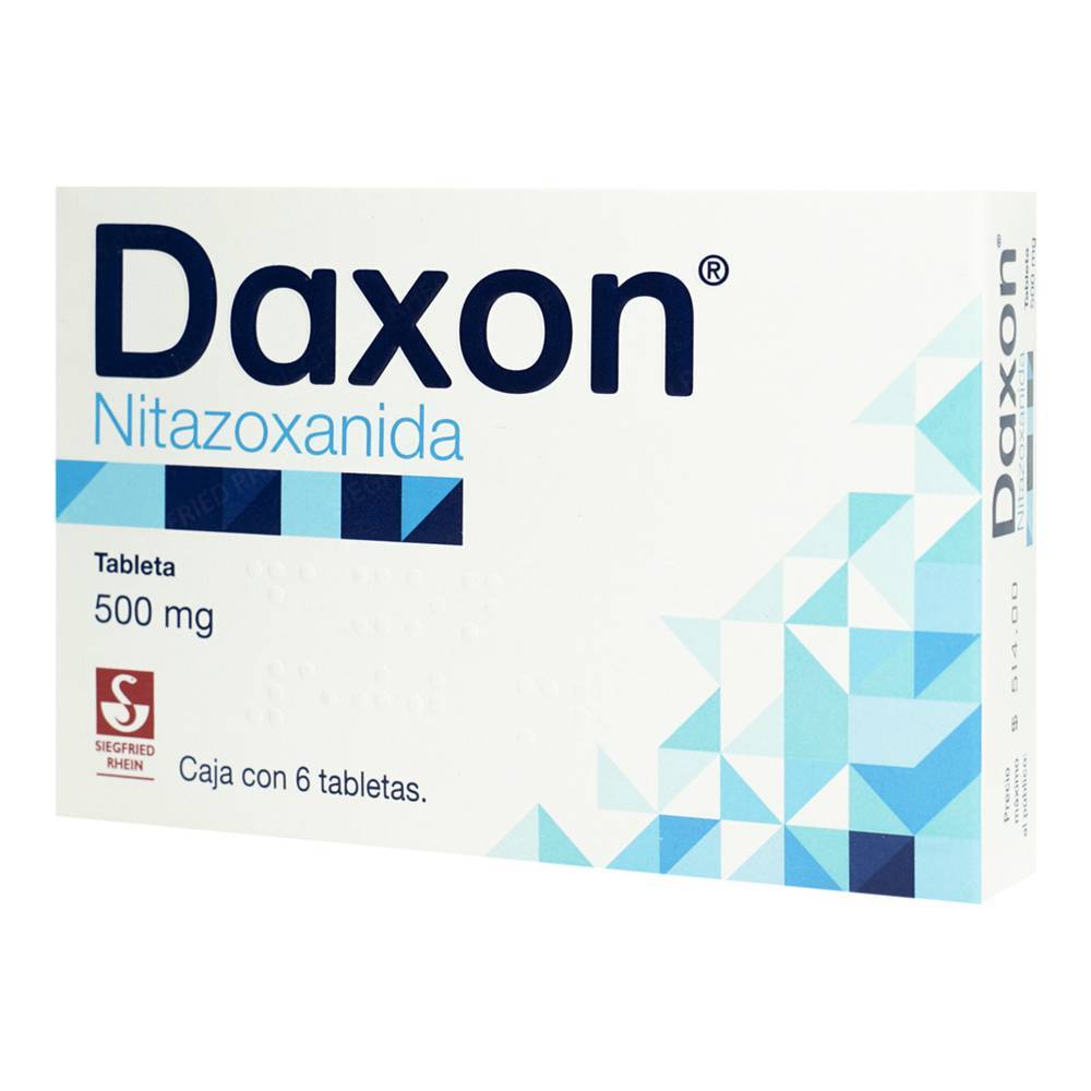 Siegfried rhein daxon nitazoxanida tabletas 500 mg (6 piezas)