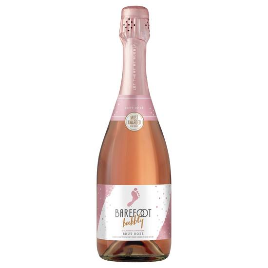 Barefoot Bubbly Brut Rose Champagne Sparkling Wine (750 ml)