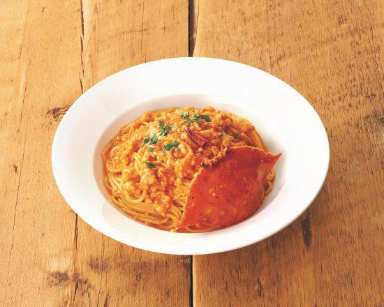 渡り蟹のトマトクリームスパゲティ Tomato Cream Spaghetti with Blue Crab