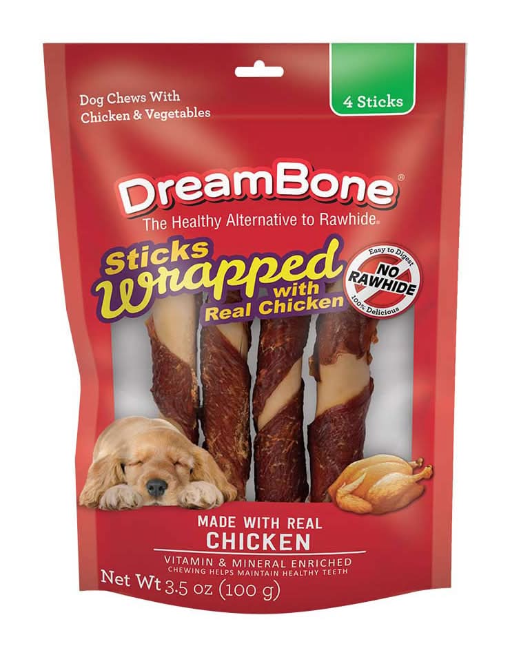 Dreambone Sticks Wrapped With Real Chicken 3.5 Oz 4 Ct