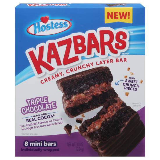 Hostess Kazbars Triple Chocolate 8ct 10oz