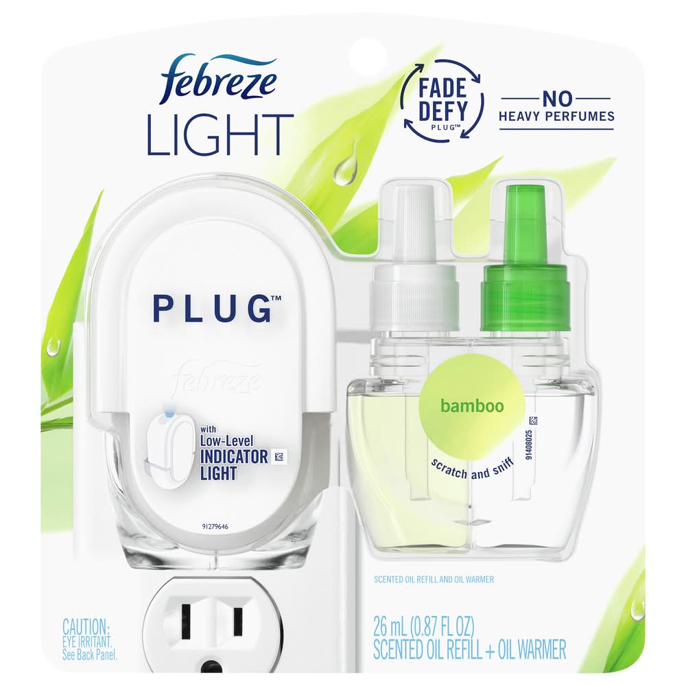 Febreze Light Plug Bamboo Scent Air Freshener Kit (8 oz)