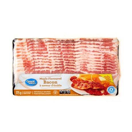 Great value bacon à l'érable (375 g) - maple flavoured bacon (375 g)