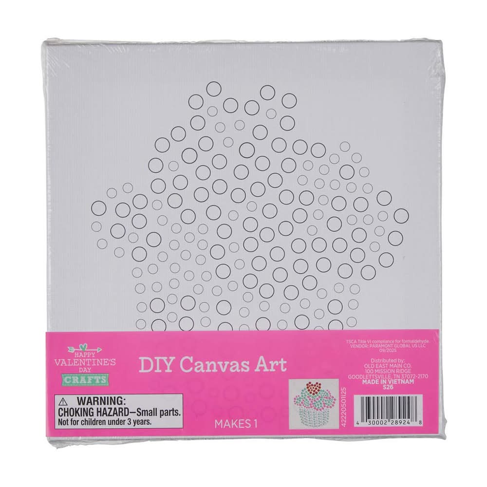 Happy Valentine'S Day Diy Gem Canvas Kit Assorted