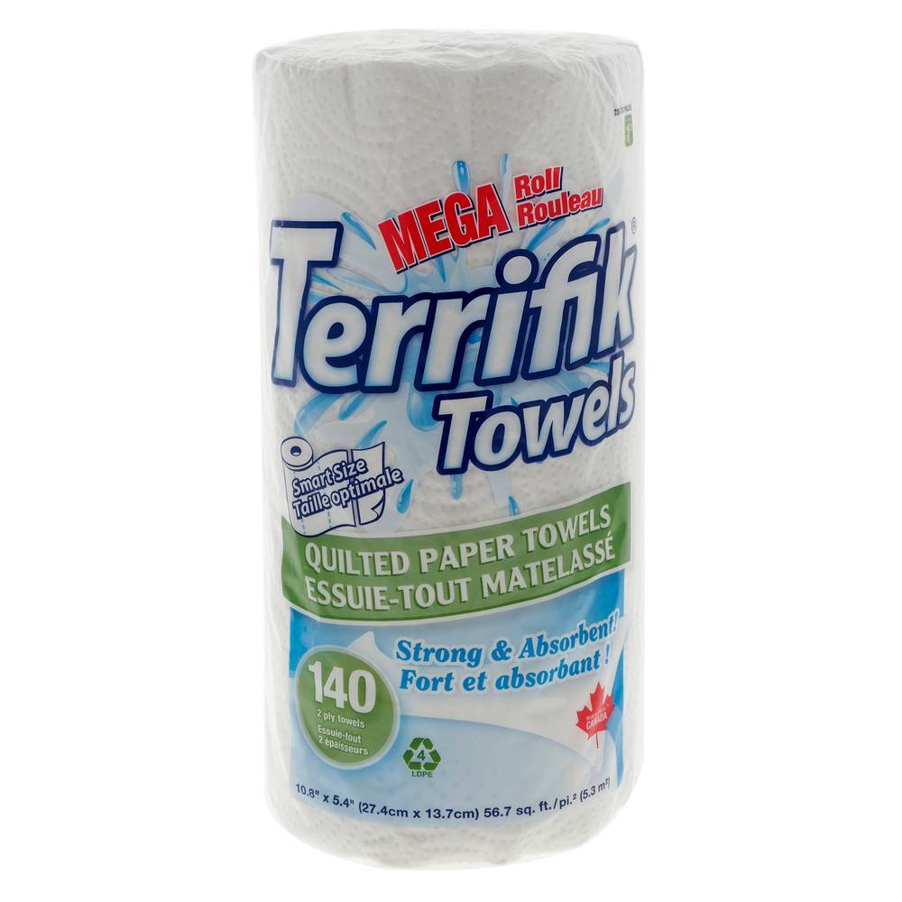 2 Ply Paper Towels, 140 Towels/Roll