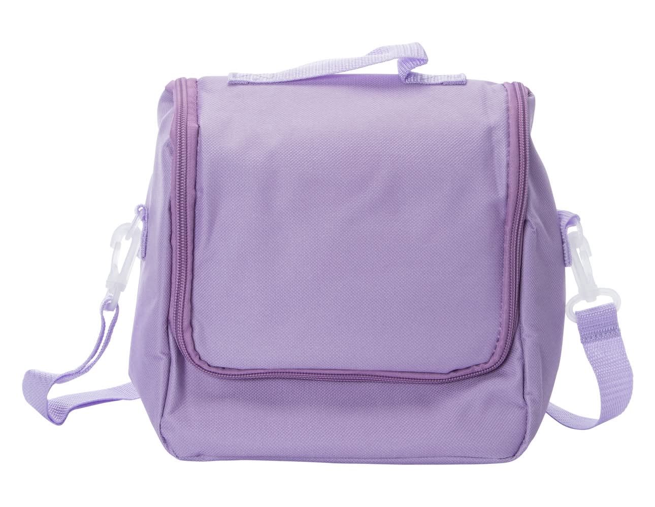 Insulated Crossbody Lunch Bag 8.6in x 7.6in Purple