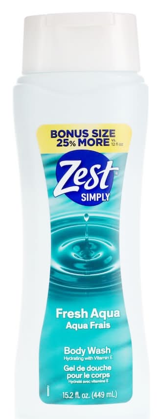 Zest Simply Body Wash, Fresh Aqua (15.2 fl oz)