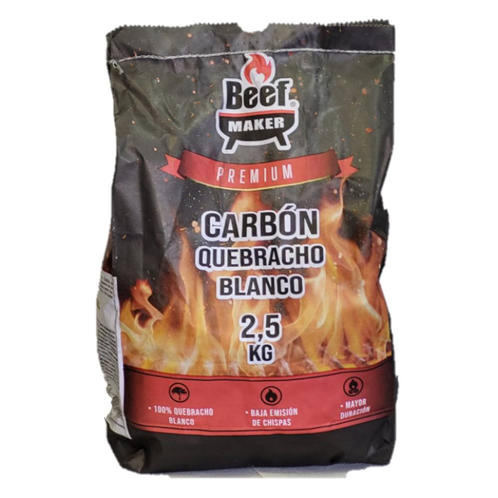Beef maker carbón quebracho blanco (bolsa 2.5 kg)