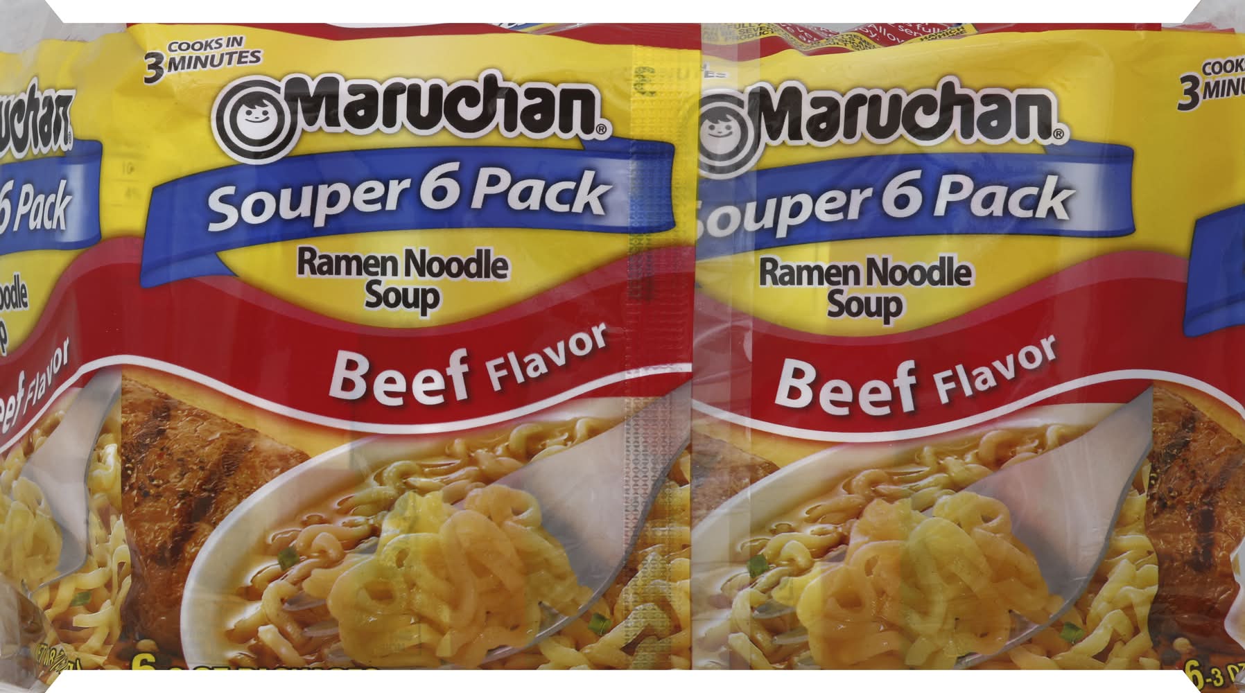 Maruchan Ramen Noodle Soup, Beef (6 x 3 oz)