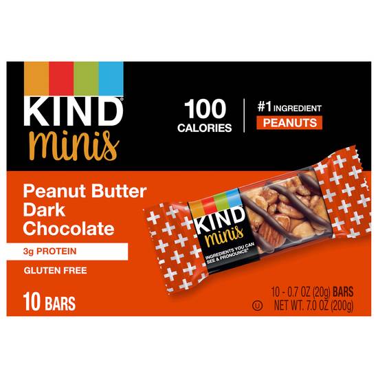 Kind Minis Peanut Butter Dark Chocolate Protein Bars (10 ct)