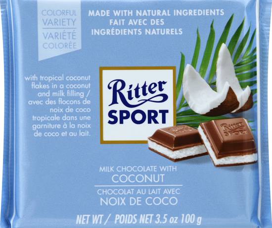 Ritter Sport Milk Chocolate With Coconut