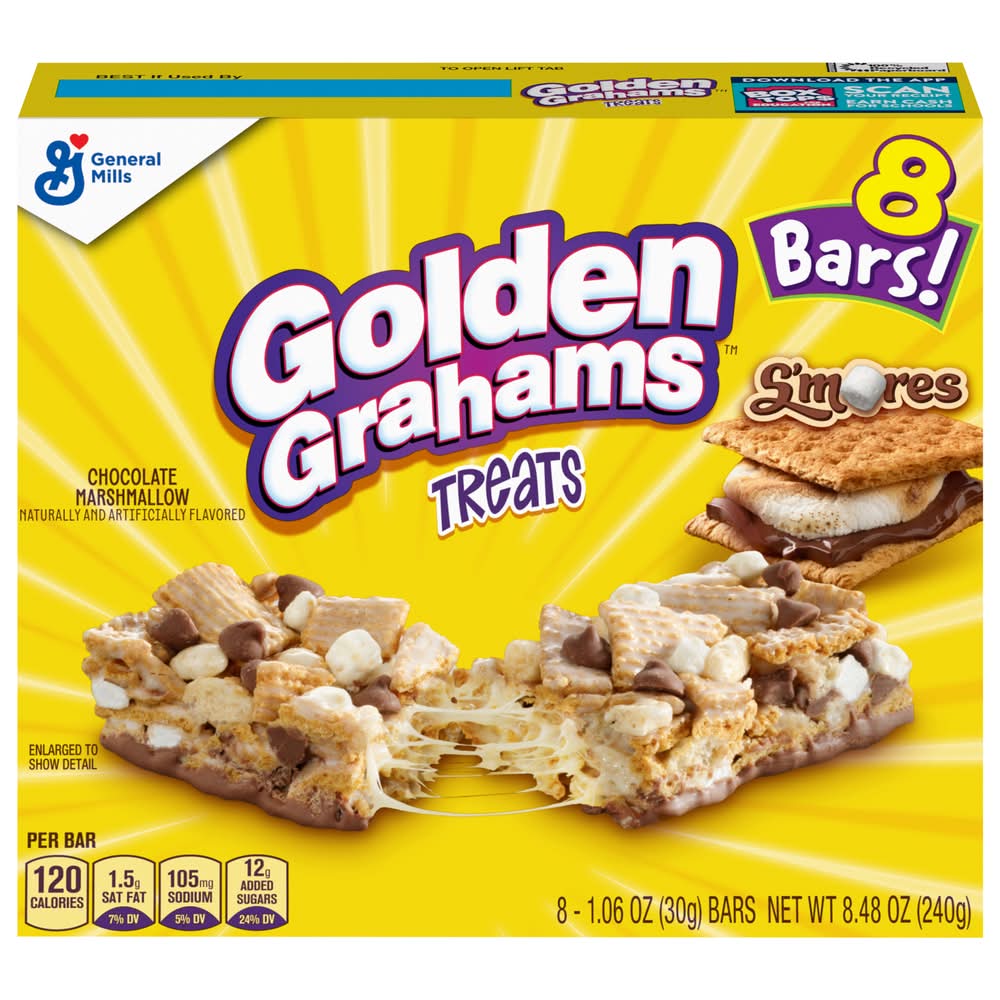 Golden Grahams S'mores Treat Bars, Chocolate Marshmallow (8 x 1.06 oz)