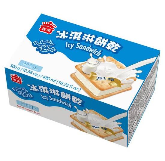 義美冰淇淋餅乾-牛奶75gx4入