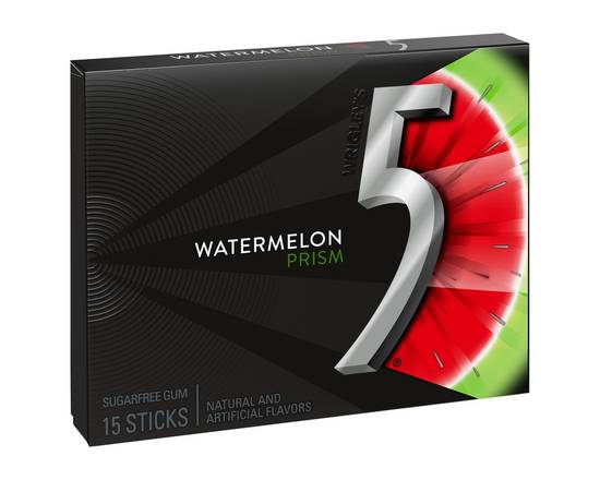 5 Gum · Sugar Free Watermelon Gum (15 sticks)