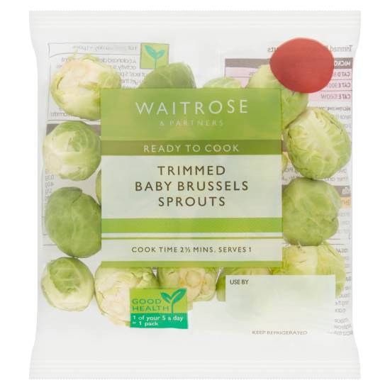 Waitrose Trimmed Baby Brussels Sprouts