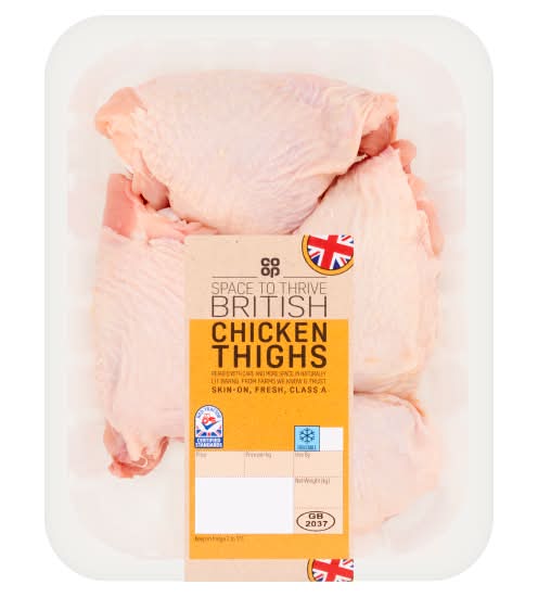 Co-op Space To Thrive British Chicken Thighs (600g)