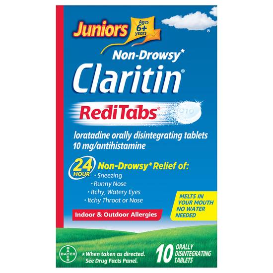 Claritin Reditabs For Juniors & Up Non-Drowsy Allergy Relief 10 mg Tablets (10 ct)