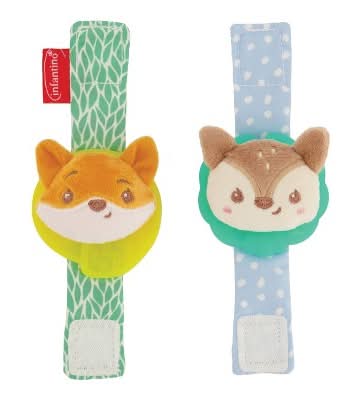 Infantino Fox and Deer Wrist Rattles (2 ct)
