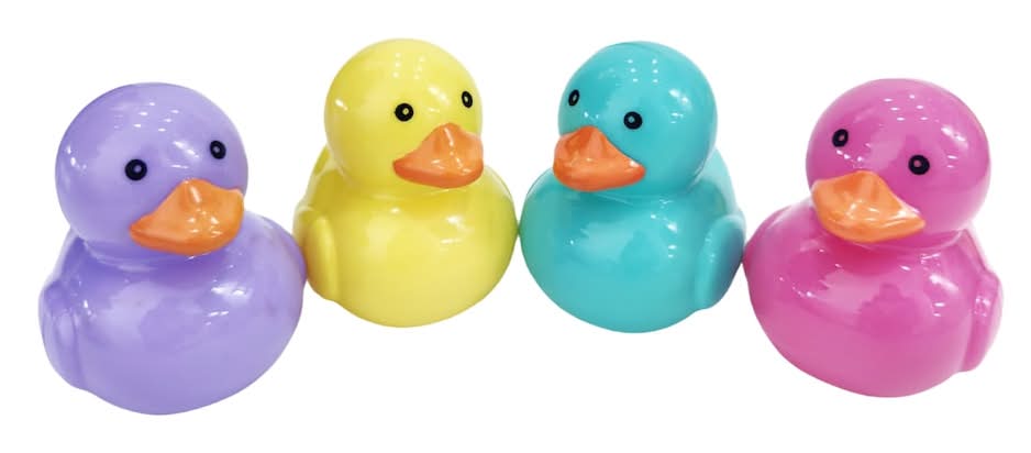Duck-Shaped Fillable Plastic Easter Eggs Toy 3+ Years (4 ct)