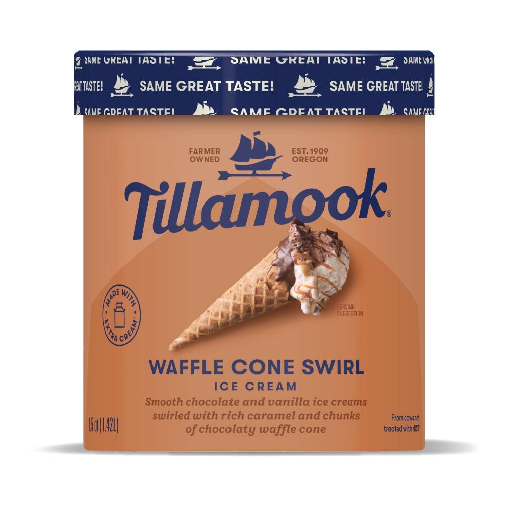 Tillamook Waffle Cone Swirl Ice Cream