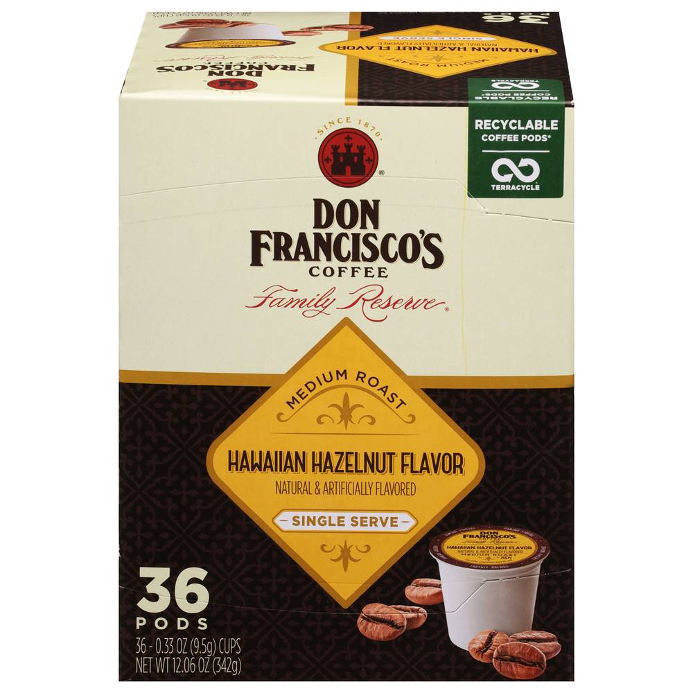 Don Francisco's Medium Roast Hawaiian Hazelnut Coffee K-Cups (12.1 oz)