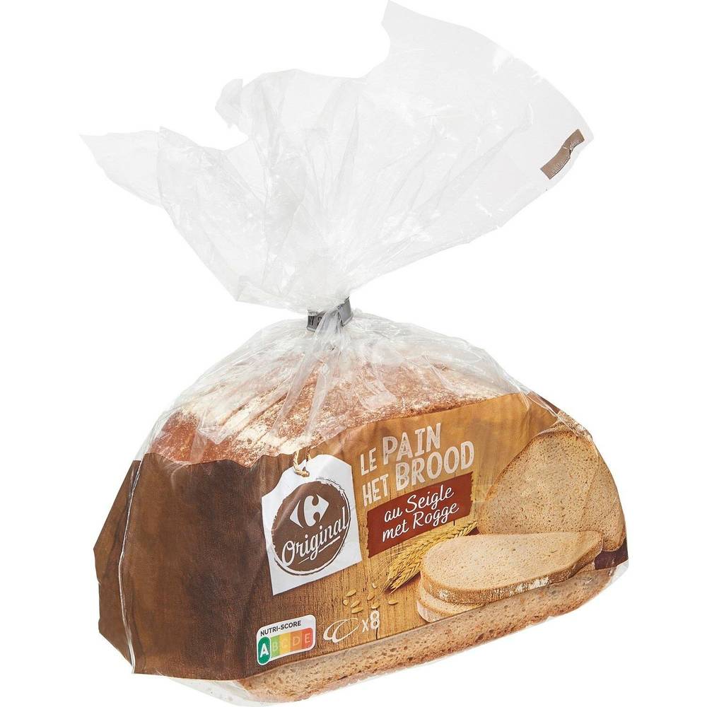 Carrefour Original - Pain au seigle tranché (8 pièces)