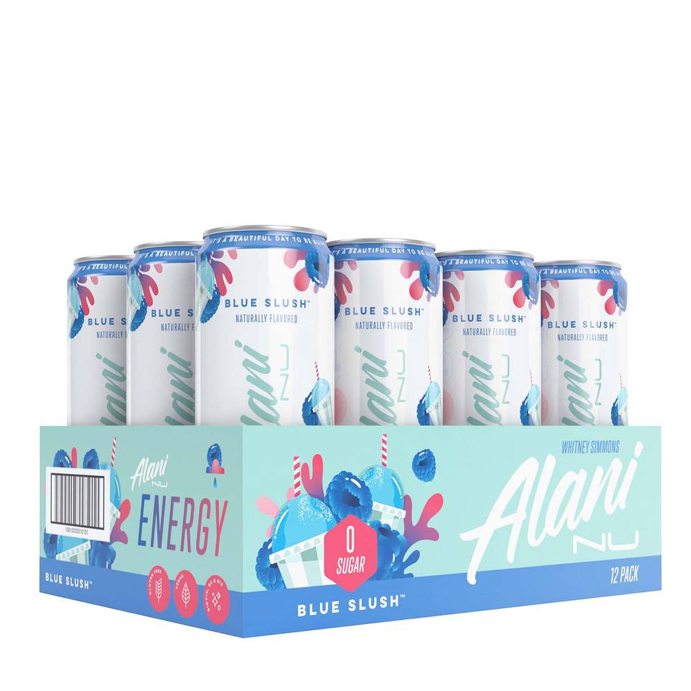 Alani Nu Energy Drink, Blue Slush (12 x 12 fl oz)