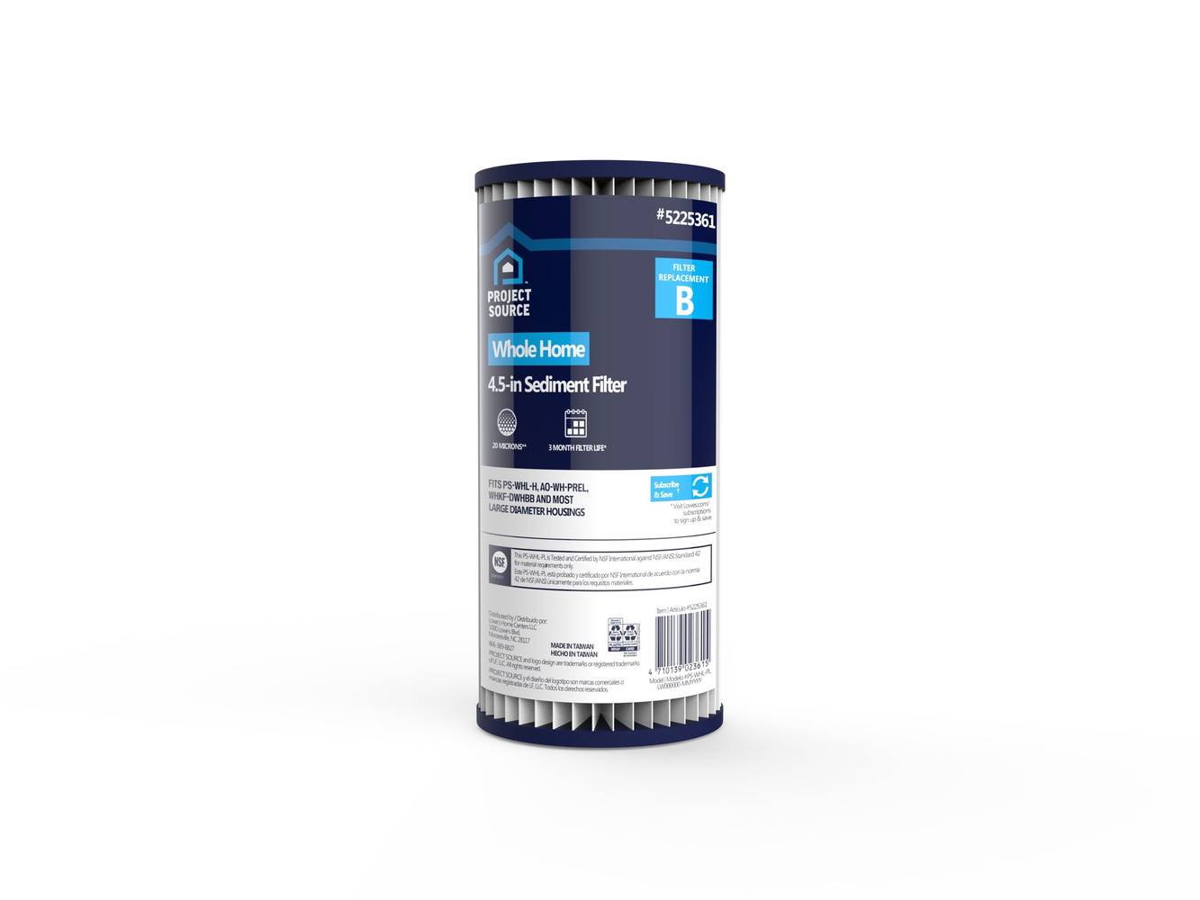 Project Source Whole Home Large (WHL) Sediment and Particulate Whole House Replacement Filter | PS-WHL-PL