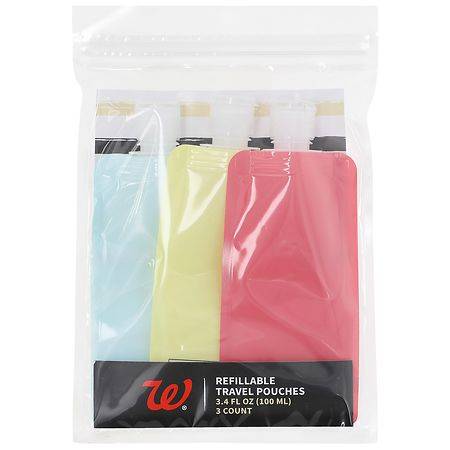 Walgreens Refillable Collapsible Travel Pouches - 3.0 ea