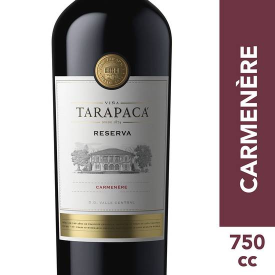 Viña tarapacá vino carmenere reserva (botella 750 ml)