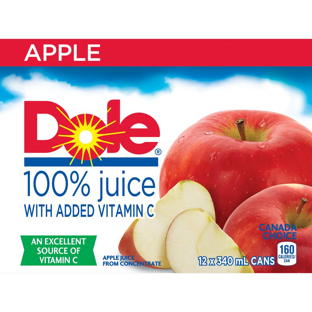 Dole Apple Juice (12 x 340 ml)