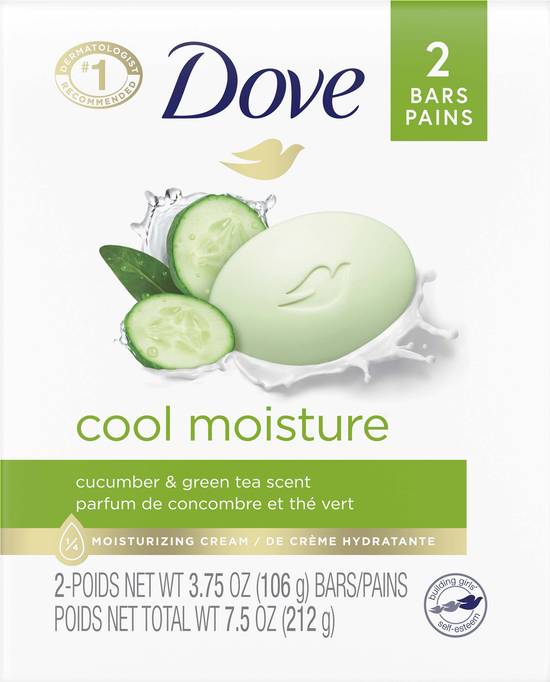 Dove Cucumber and Green Tea Scent Beauty Bars (2 ct)