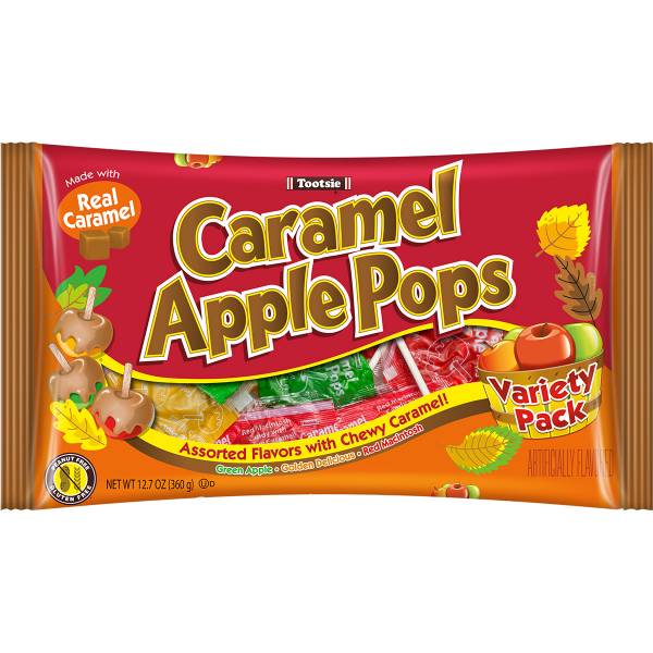 TOOTSIE HWN CARAMEL APPLE ORCHARDS POPS 24CT 12.7OZ BAG