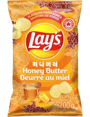 Lay's croustilles assaisonnées - seasoned potato chips (beurre au miel )