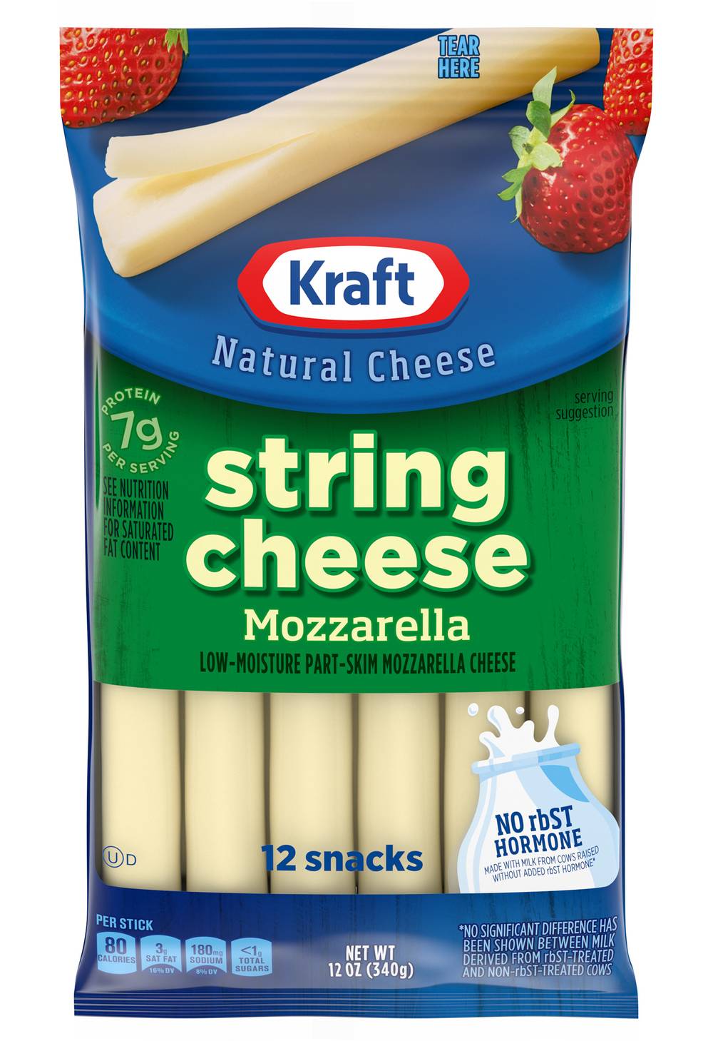 Kraft Natural String Cheese Mozzarella (12 oz)