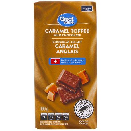 Great Value Caramel Toffee Milk Chocolate (100 g)