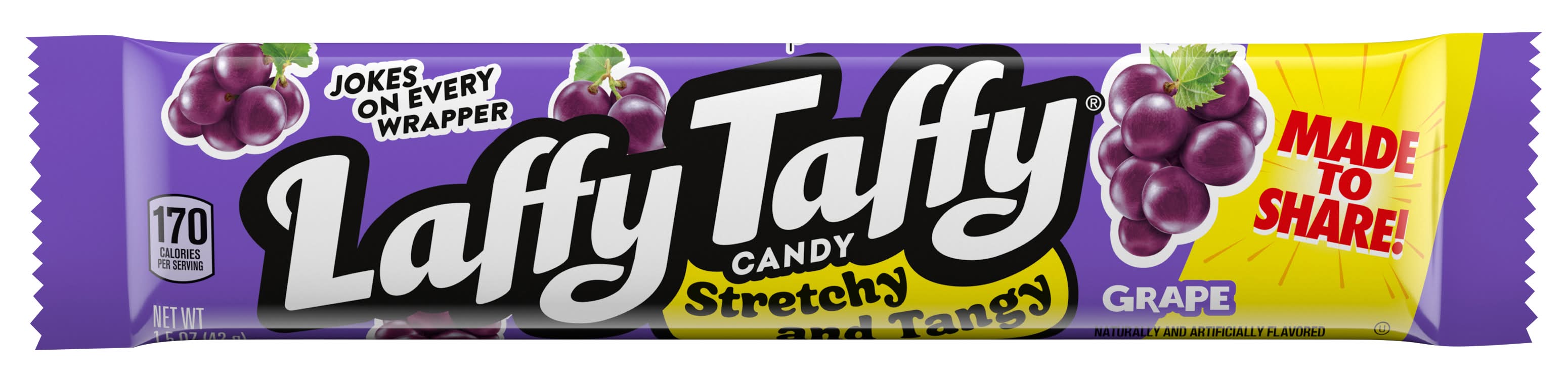 Laffy Taffy Stretchy & Tangy Candy, Grape (1.6 oz)