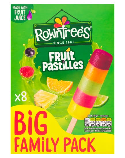 Rowntree's Fruit Pastilles Ice Lollies (8 pack)