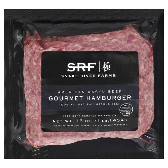 Snake River Farms Frozen American Wagyu Beef Gourmet Hamburger (16 oz)