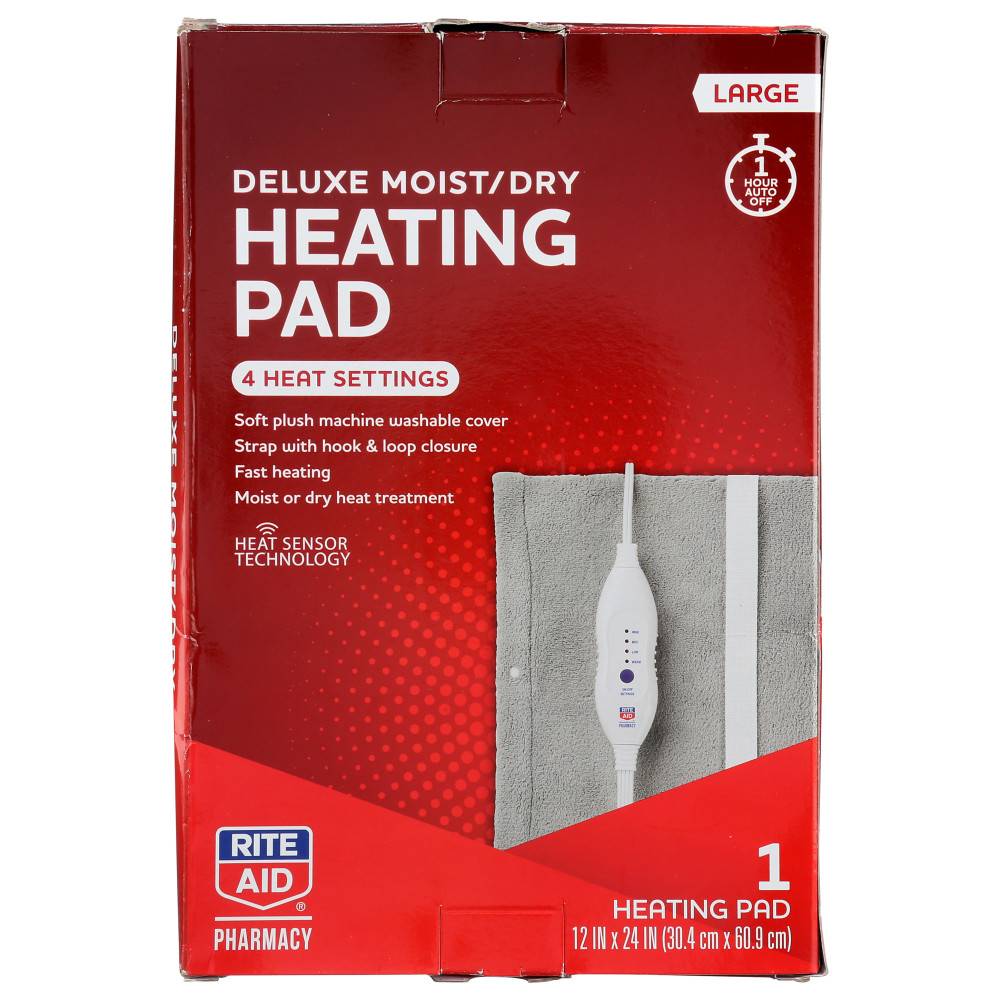 Rite Aid Deluxe Comfort Heating Pad King, 30.4 cm X 60.9 cm