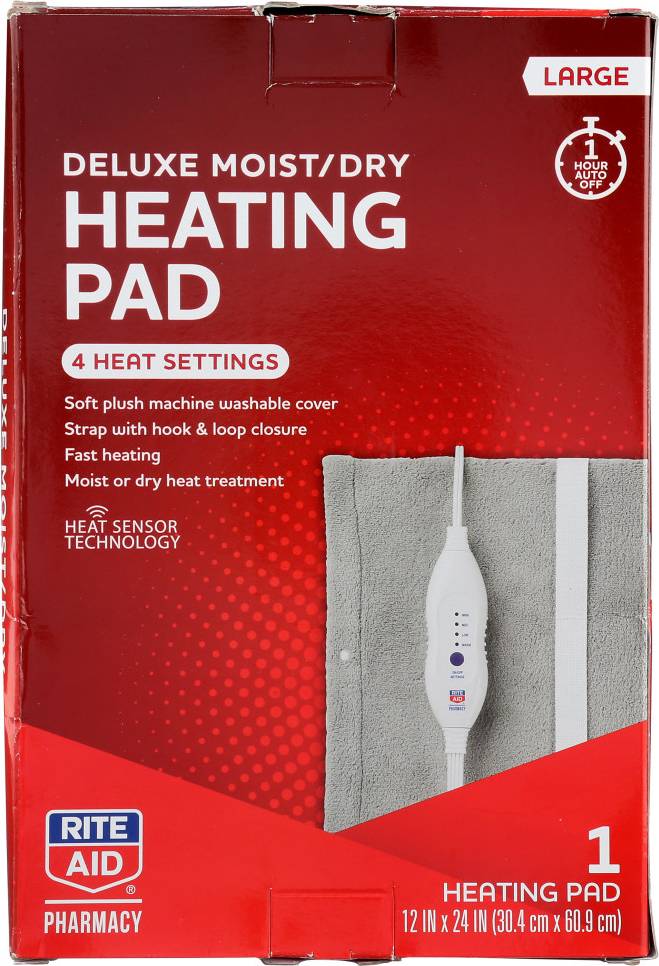 Rite Aid Deluxe Comfort Heating Pad King, 30.4 cm X 60.9 cm