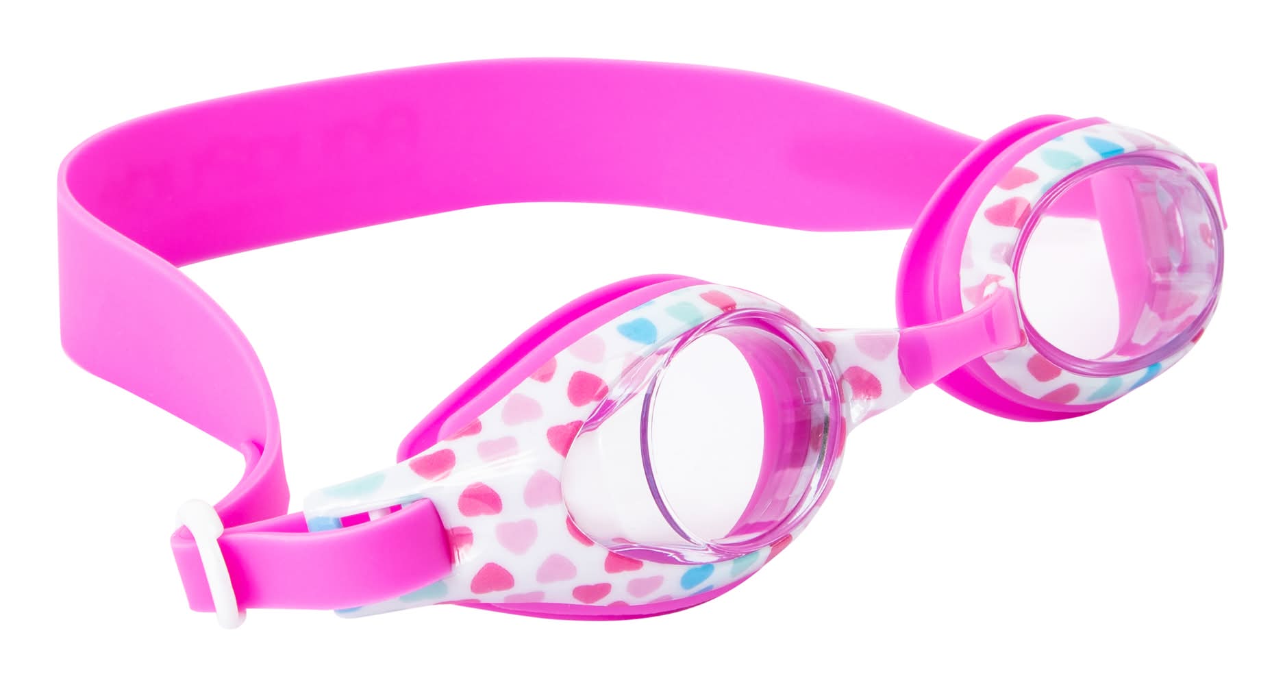 Aqua2Ude Girls Swim Goggles, Pink-Hearts