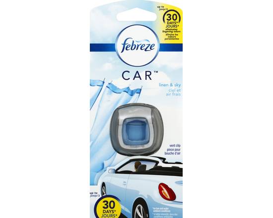 Febreze · Car Vent Clip Air Freshener Linen & Sky (0.06 fl oz)