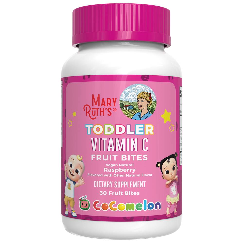 Cocomelon Toddler Vitamin C Fruit Bites - Raspberry (30 Fruit Bites)